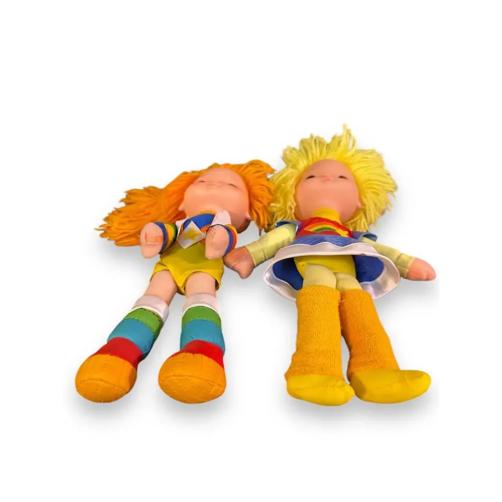 Pair 2 Vintage 1983 Rainbow Brite Canary Yellow Doll Dolls Hallmark 80s Retro